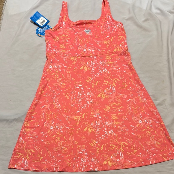 Columbia PFG New with tags Coral Floral Tank Dress - Picture 3 of 4